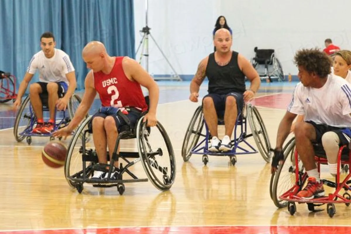 Athletes participating in adaptive fitness and wheelchair sports