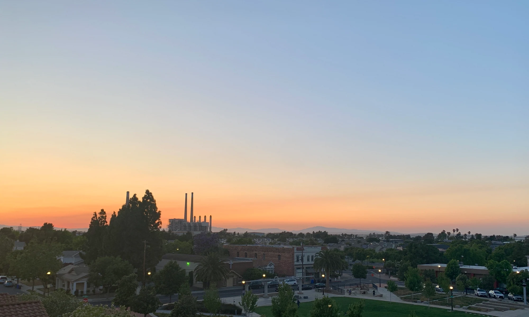 Pittsburg downtown at sunset
