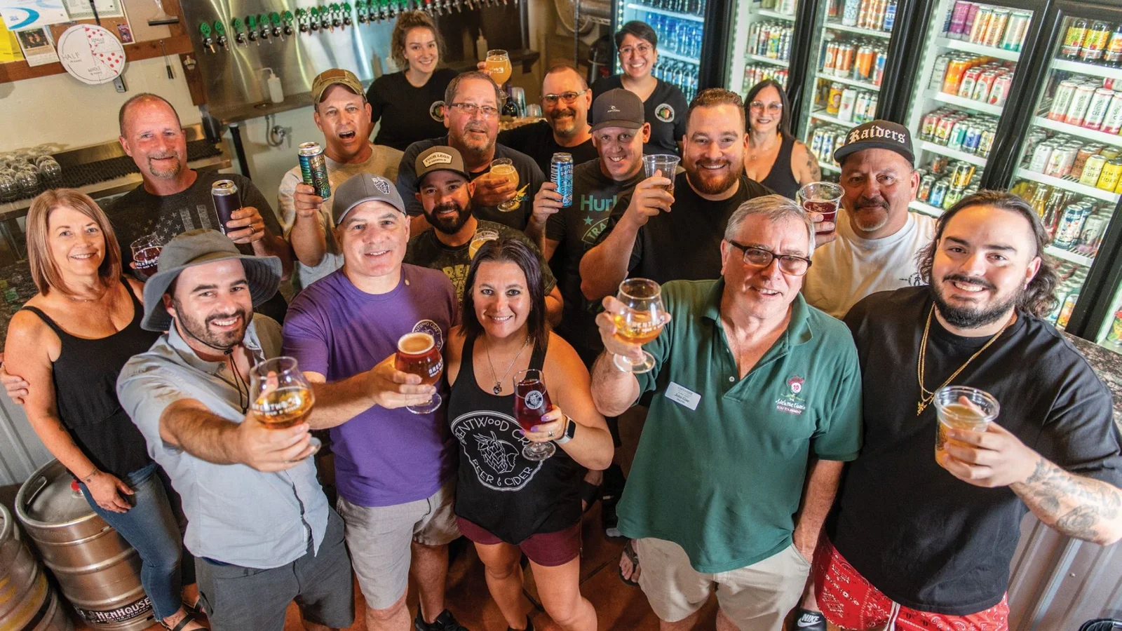 The interior and taps at Brentwood Craft Beer & Cider