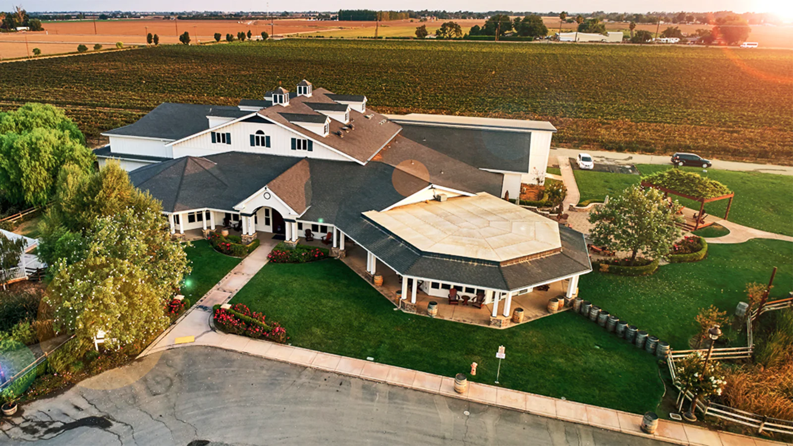 The vineyard and grounds at Hannah Nicole Vineyards