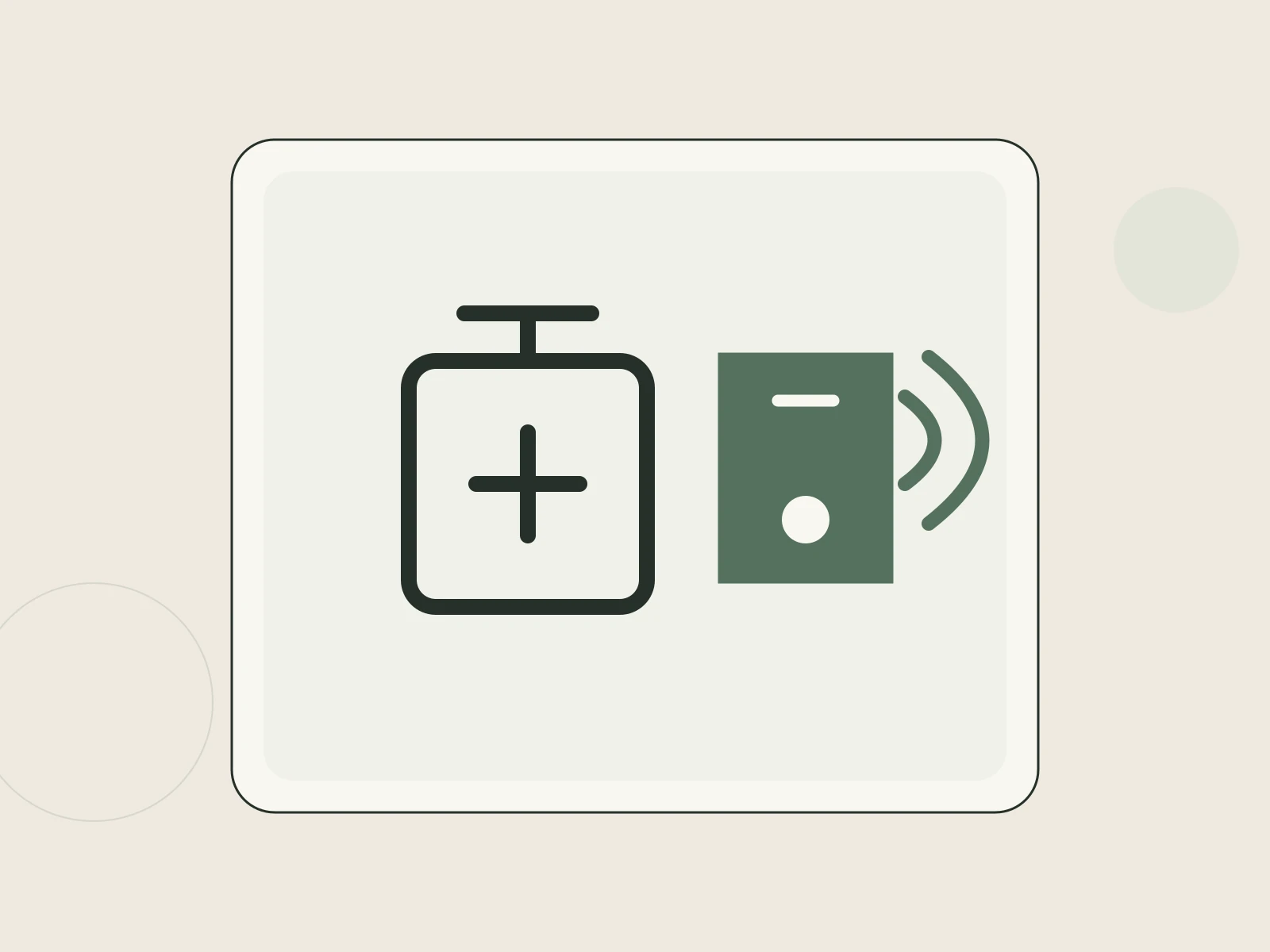 An emergency kit and radio signal representing CERT preparedness training