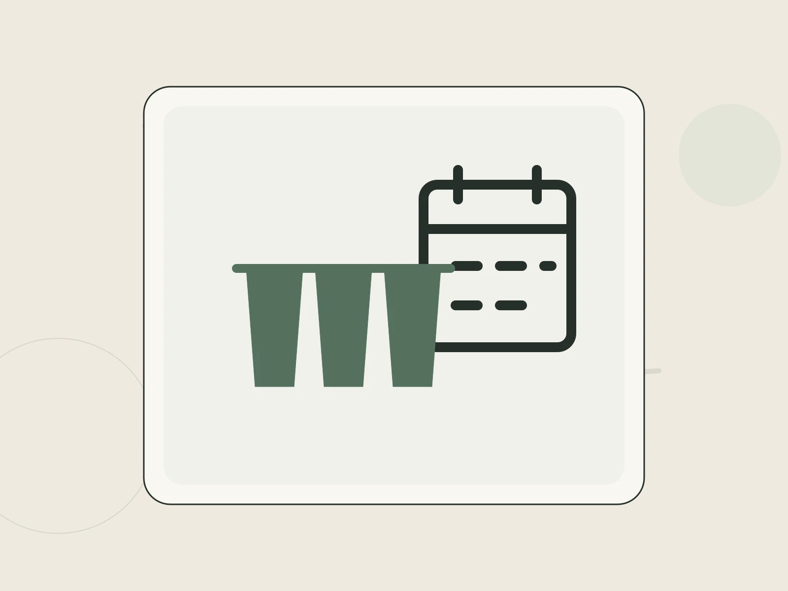 Three waste carts beside a calendar for garbage-day lookup