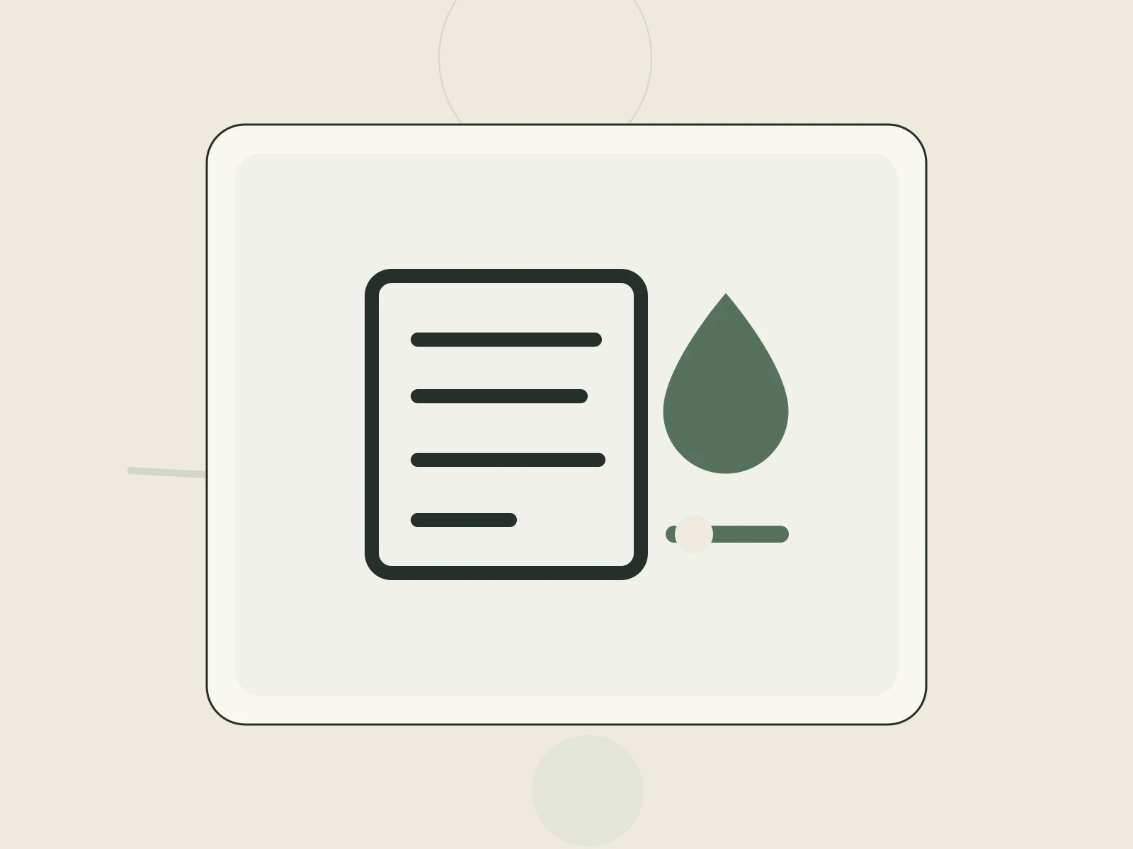 A utility account statement beside water and service symbols