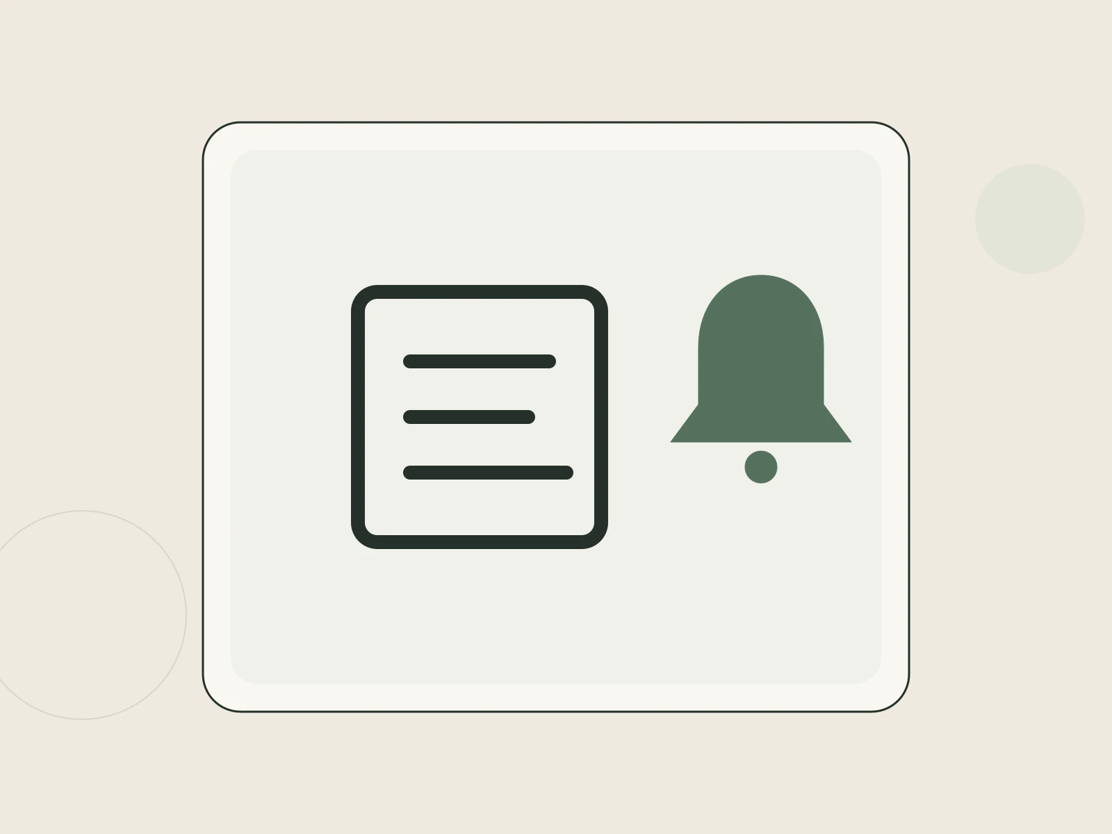 A job notification bell over a work application card