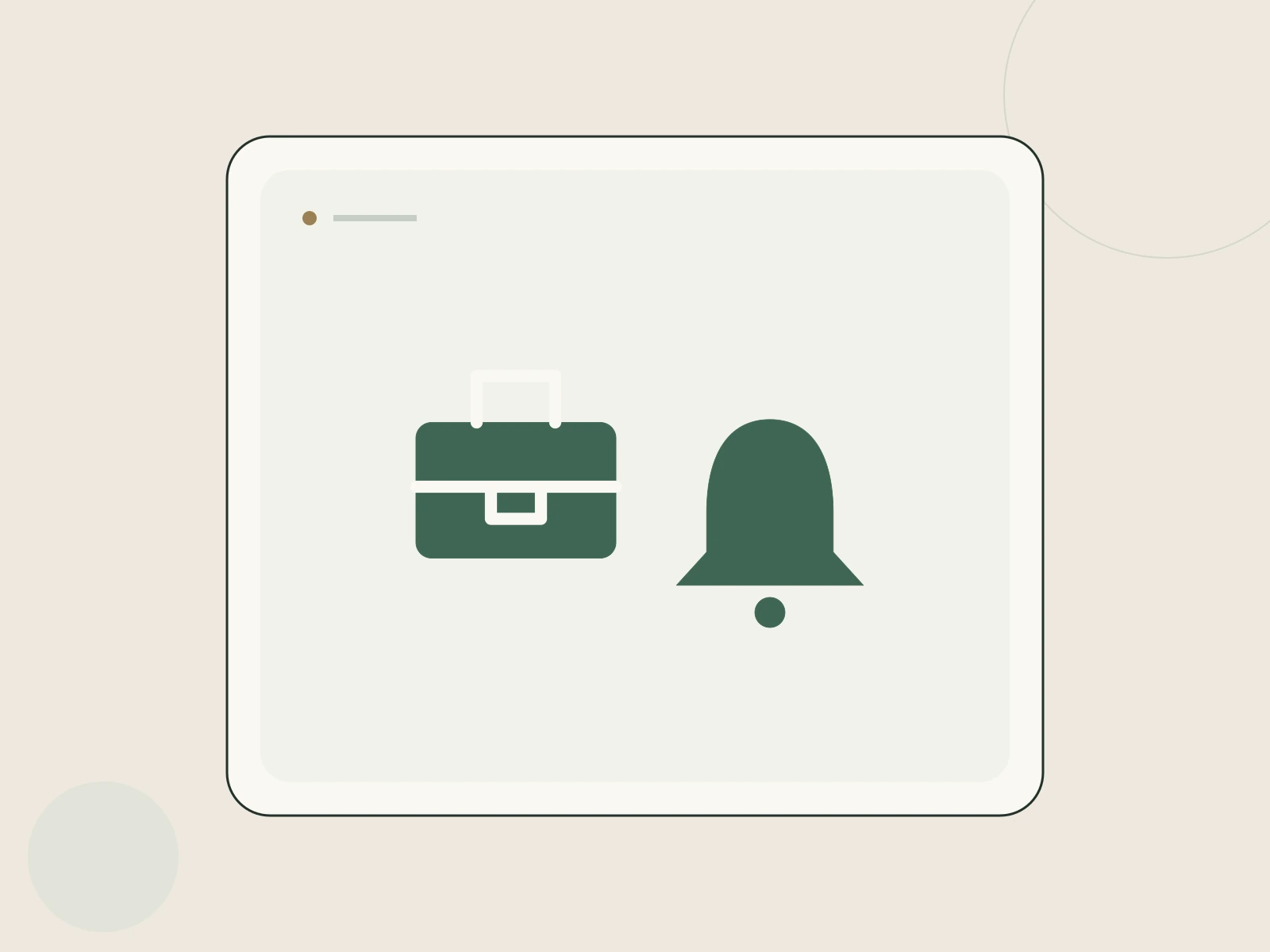 A city job application with a briefcase and notification marker