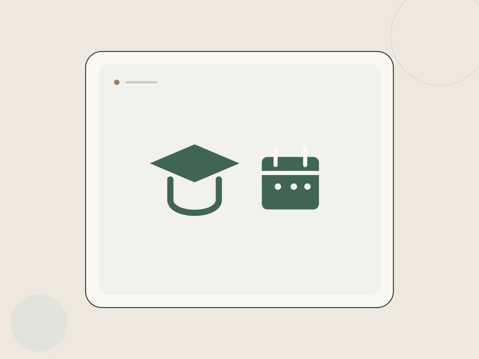 A graduation cap, scholarship document, and future-cycle calendar